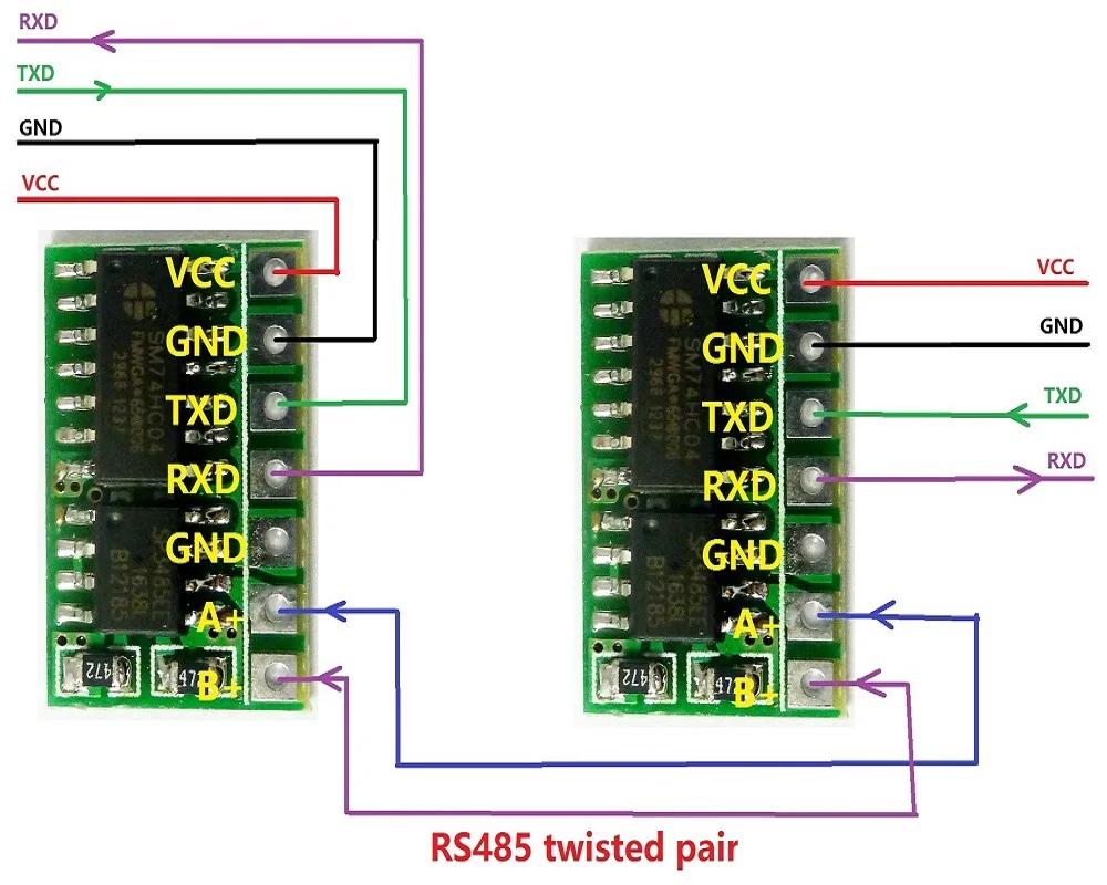3.3V ڵ RS485-LVTTL RS232 Ʈù  SP3485 , esp8266   극庸 nodecu ٳ , 3 